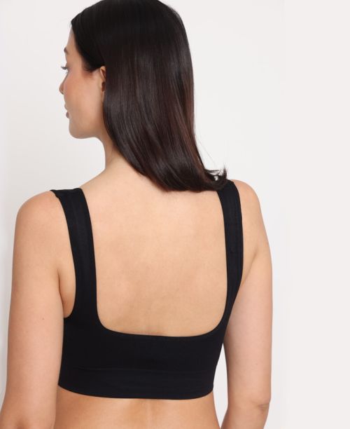 גוזיית חזיה עם ריפוד פנימי Bina שחור גב