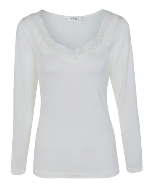 גופיה בשילוב תחרה, שרוול ארך