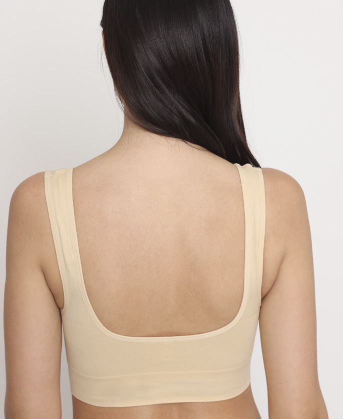 גוזיית חזיה עם ריפוד פנימי Bina צבע גוף