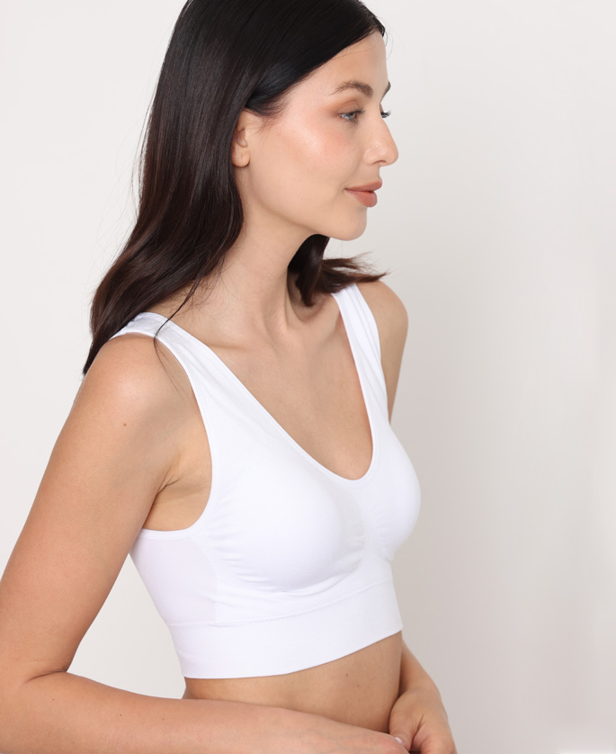 גוזיית חזיה עם ריפוד פנימי Bina לבן