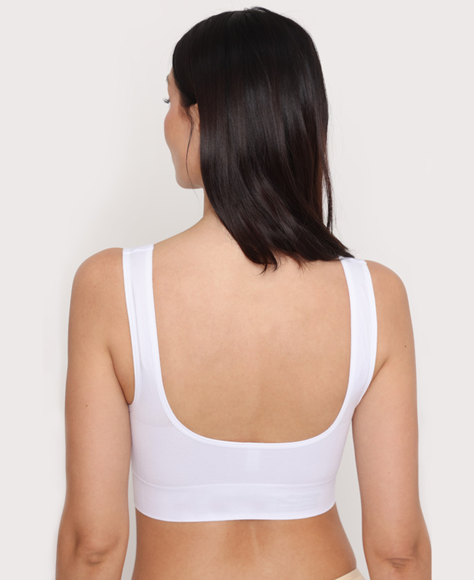 גוזיית חזיה עם ריפוד פנימי Bina לבן גב